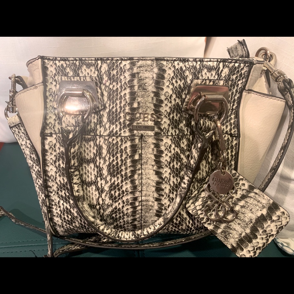 GUESS snakeskin handbag
